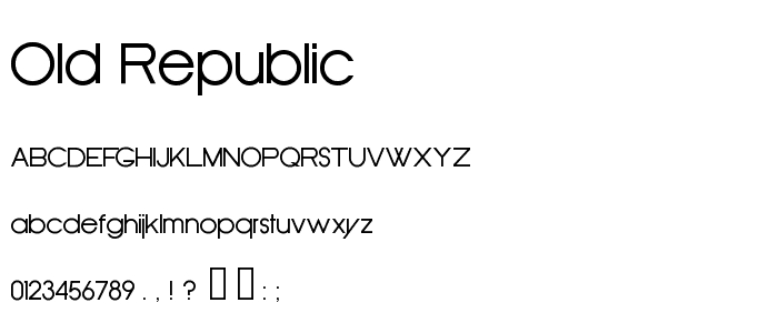 Old Republic font